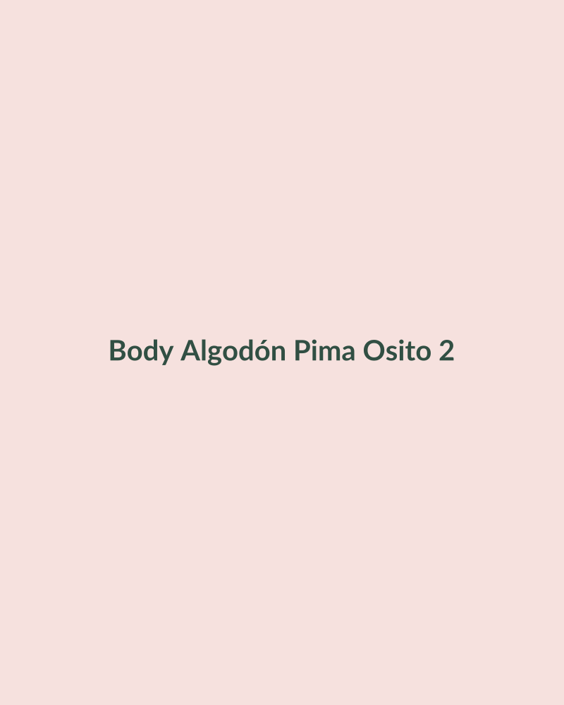 Body Algodón Pima Osito