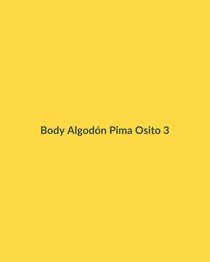 Body Algodón Pima Osito
